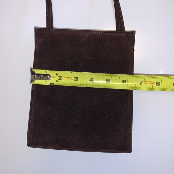 Vintage Cabrelli Brown Microsuede Purse - Picture 9 of 11